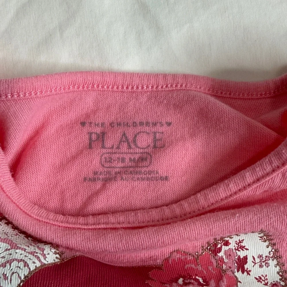 The Children's Place Girls Pink & Gray Top and Pant Set - Fox & Dalmatian Prints